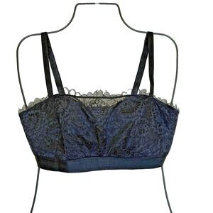 Soma Breathtaking Bralette Womens Size Large Black Lace Adjustable Straps